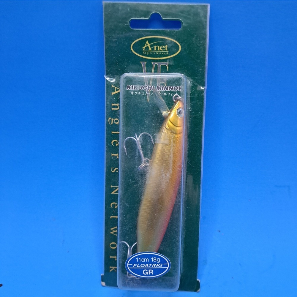 A-net Kikuchi Minnow Floating Fishing‎ Lure 11cm 18g Gold Crankbait